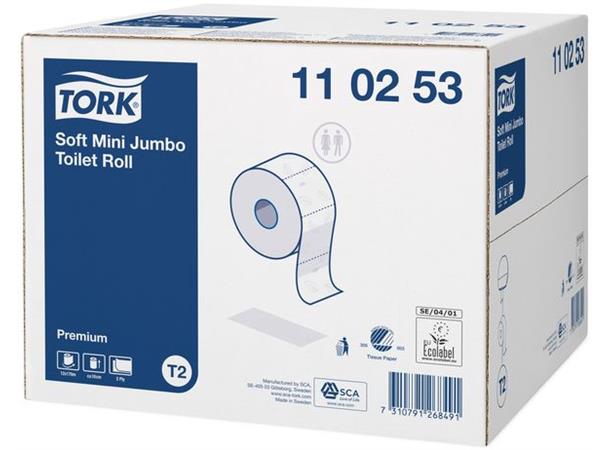 Tork Toalettpapir Myk 170 m T2 Mini Jumbo - 12 x 170 m