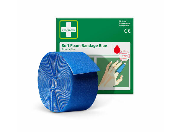 Cederroth Soft Foam Bandage Blue 6 cm x 4,5 m
