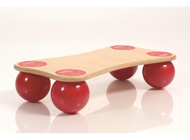 Togu Balanza Ballstep Mini. Wood w. Red Size 64 x 34 x 14 cm. Weight 2.900g