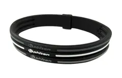 Phiten Rakuwa Armb&#229;nd 3 Line Sort 17 cm