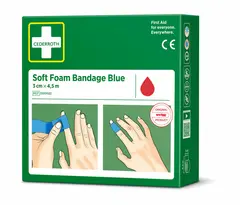 Cederroth Soft Foam Bandage Blue 3 cm x 4,5 m