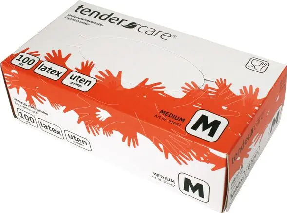 Tendercare Engangshanske Lateks X-Large 100 stk per pakke 