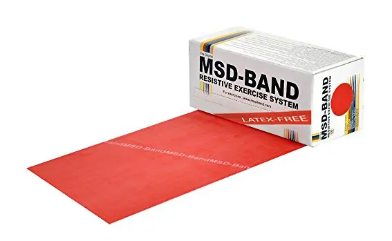 MoVeS Lateksfritt Träningsband 5,5 m Medium/Röd 