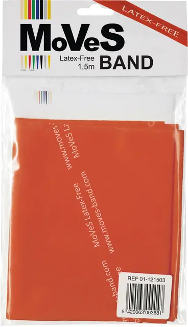 MoVeS Lateksfritt Träningsband 1,5 m Röd/Medium 
