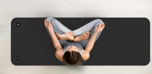 Mambo Max Gymnastikmatta 140x60x1 cm Blå Med Hull 